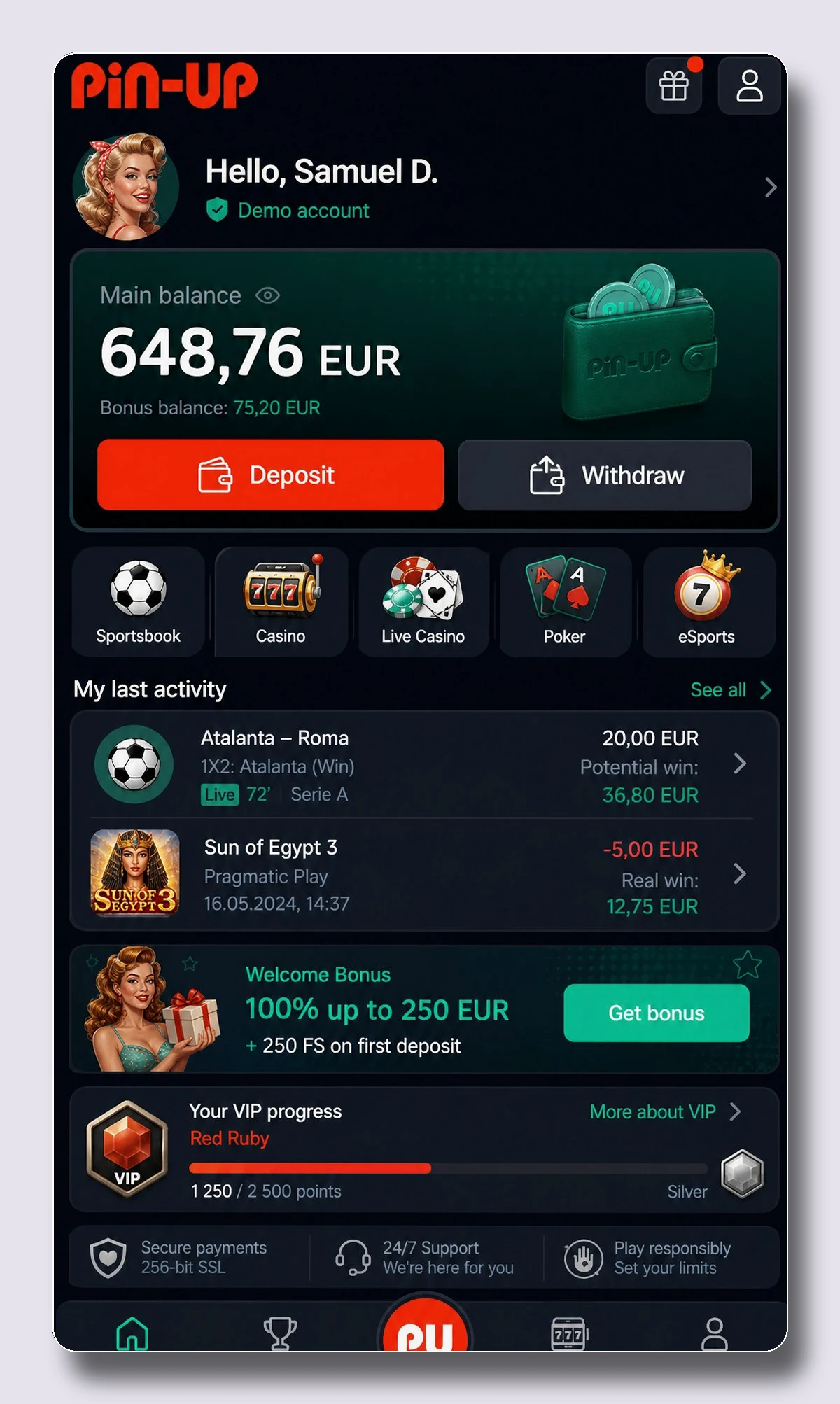 Pin-Up — casino bez české licence